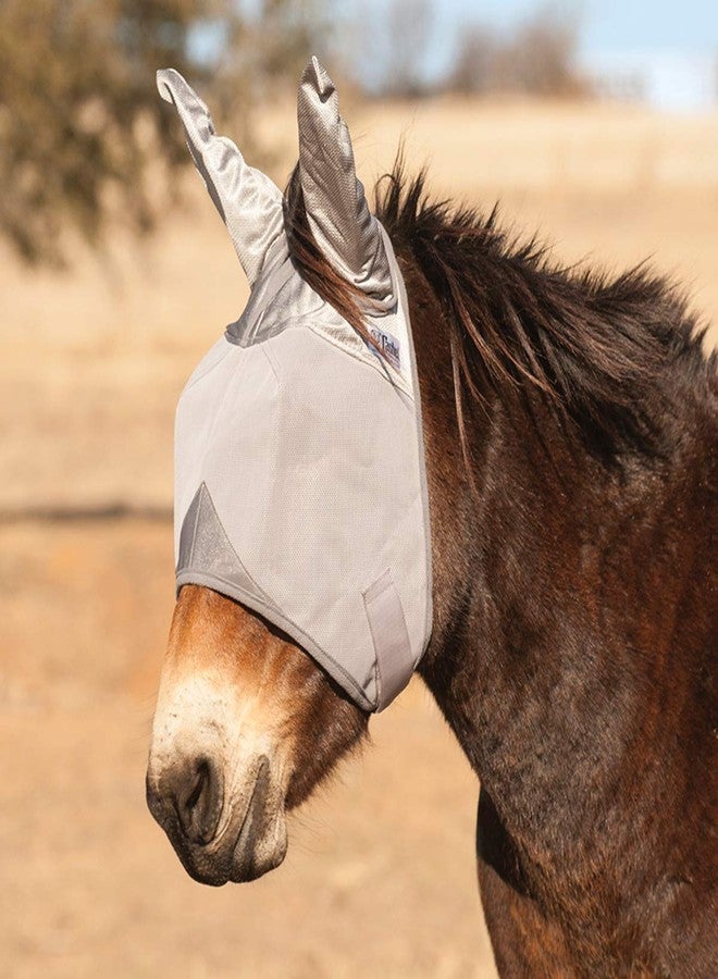 Cashel Crusader Mule Fly Mask, Standard with Ears (Grey, Mule Warmblood) - Image 2